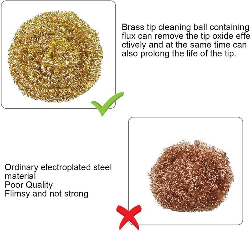 Keledz Soldering Iron Tip Cleaner, Solder Tip Cleaning Brass Wire for Soldering Station (6pcs) - Image 4